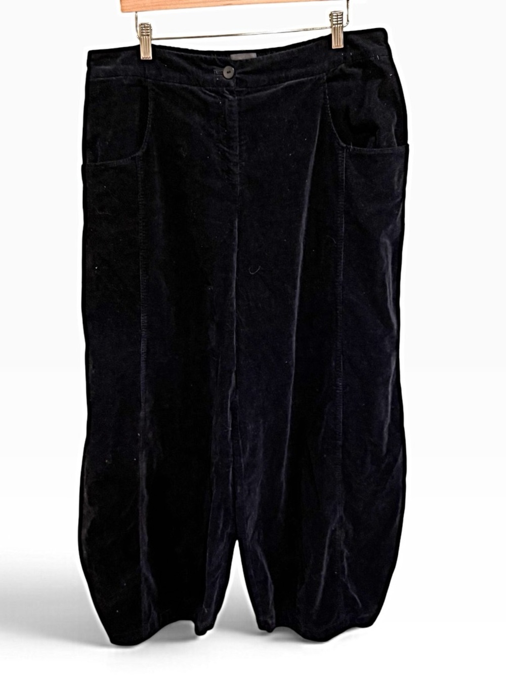 OSKA Midnight Navy Fine Needlecord Balloon Trousers Lagenlook (OSKA 4 - US L 14)